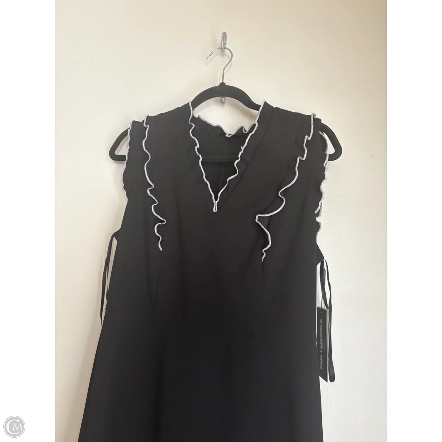 Dress Designer By Karl Lagerfeld In Black, Size: M