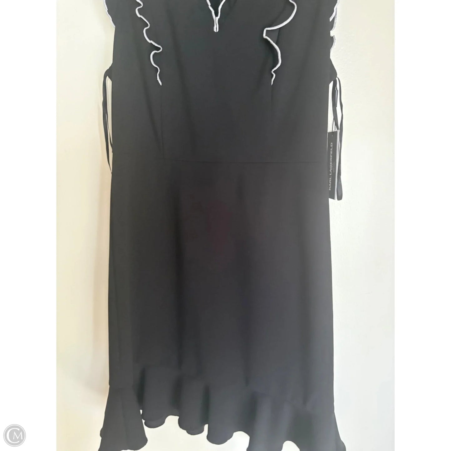 Dress Designer By Karl Lagerfeld In Black, Size: M