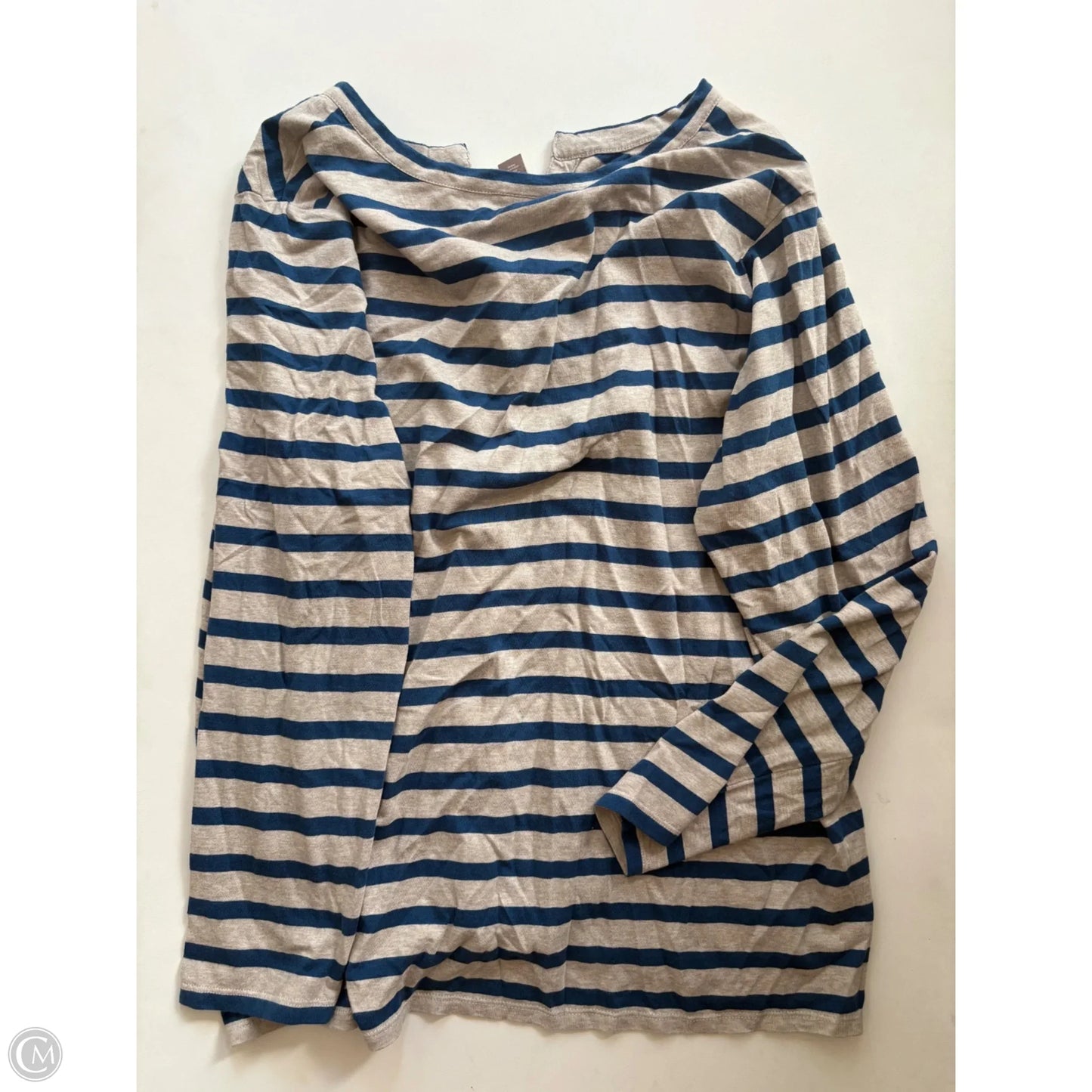 Top Long Sleeve By Chicos In Striped Pattern, Size: 2x