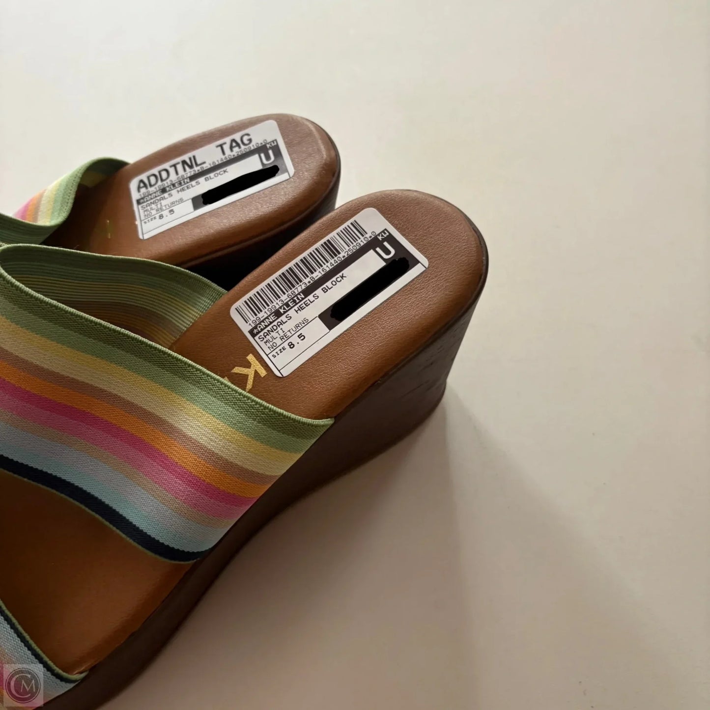 Sandals Heels Block By Anne Klein In Multi-colored, Size: 8.5