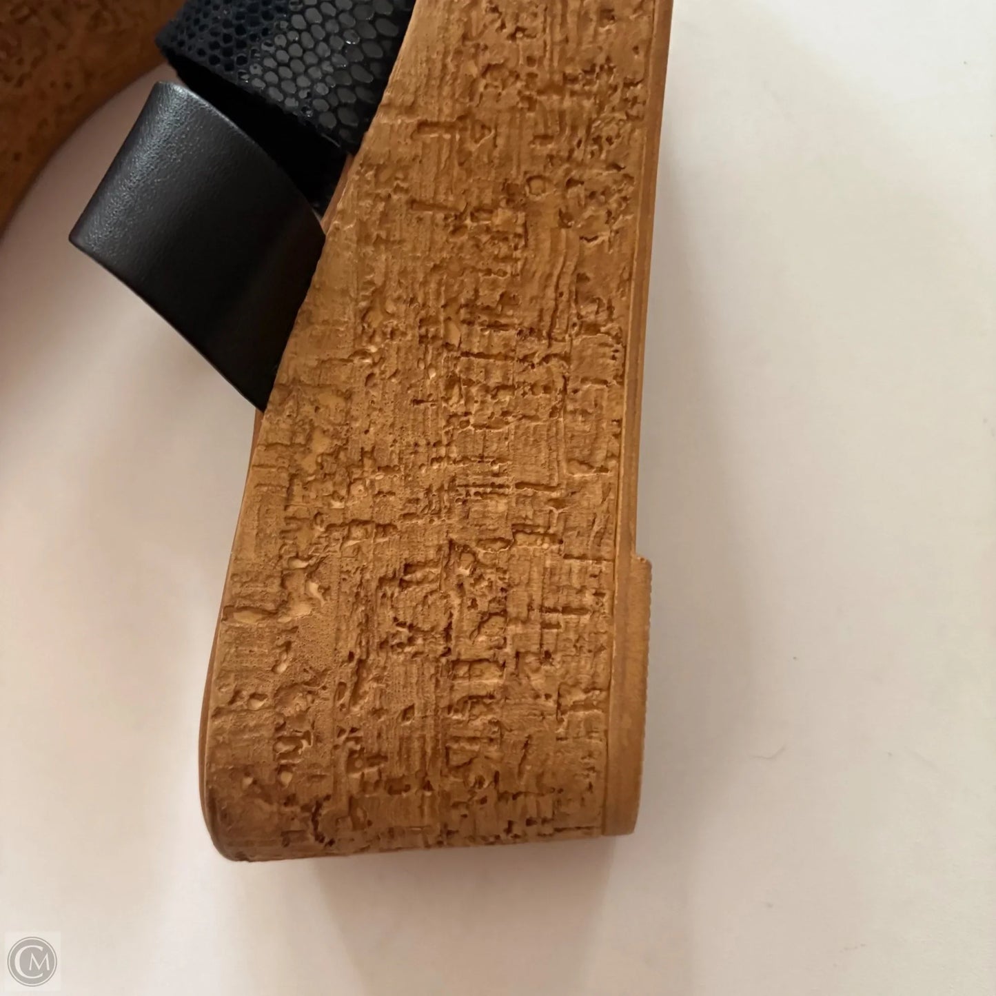 Sandals Heels Block By Italian Shoemakers In Black, Size: 9