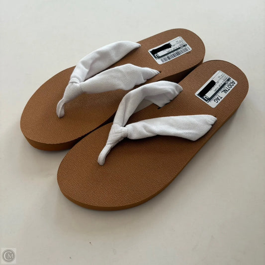 Sandals Flip Flops By Kuailu In White, Size: 11
