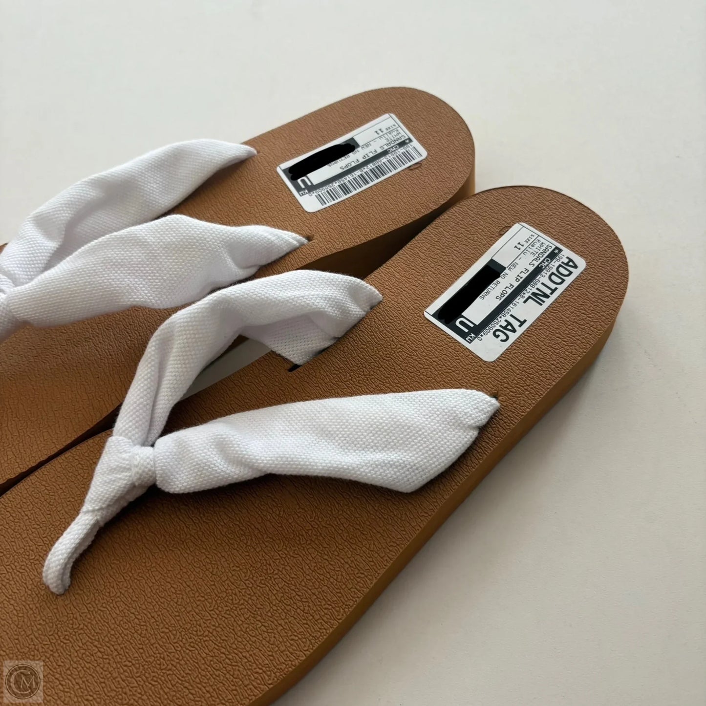 Sandals Flip Flops By Kuailu In White, Size: 11