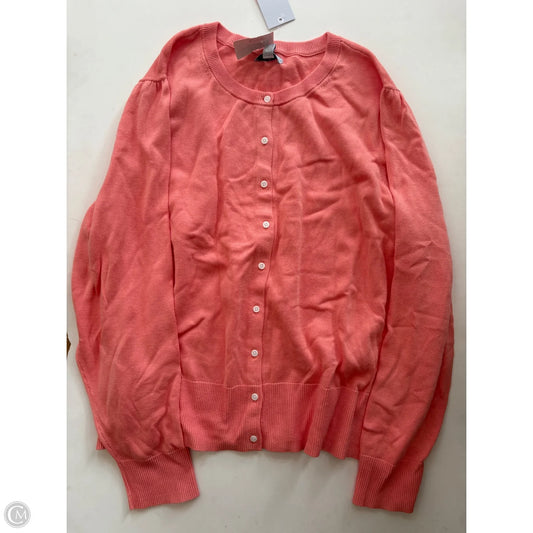 Sweater Cardigan By Croft And Barrow In Peach, Size: 2x