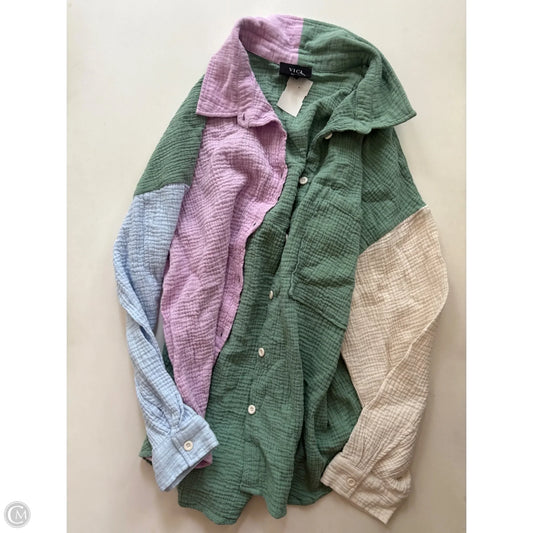 Top Long Sleeve By Vici In Multi-colored, Size: L