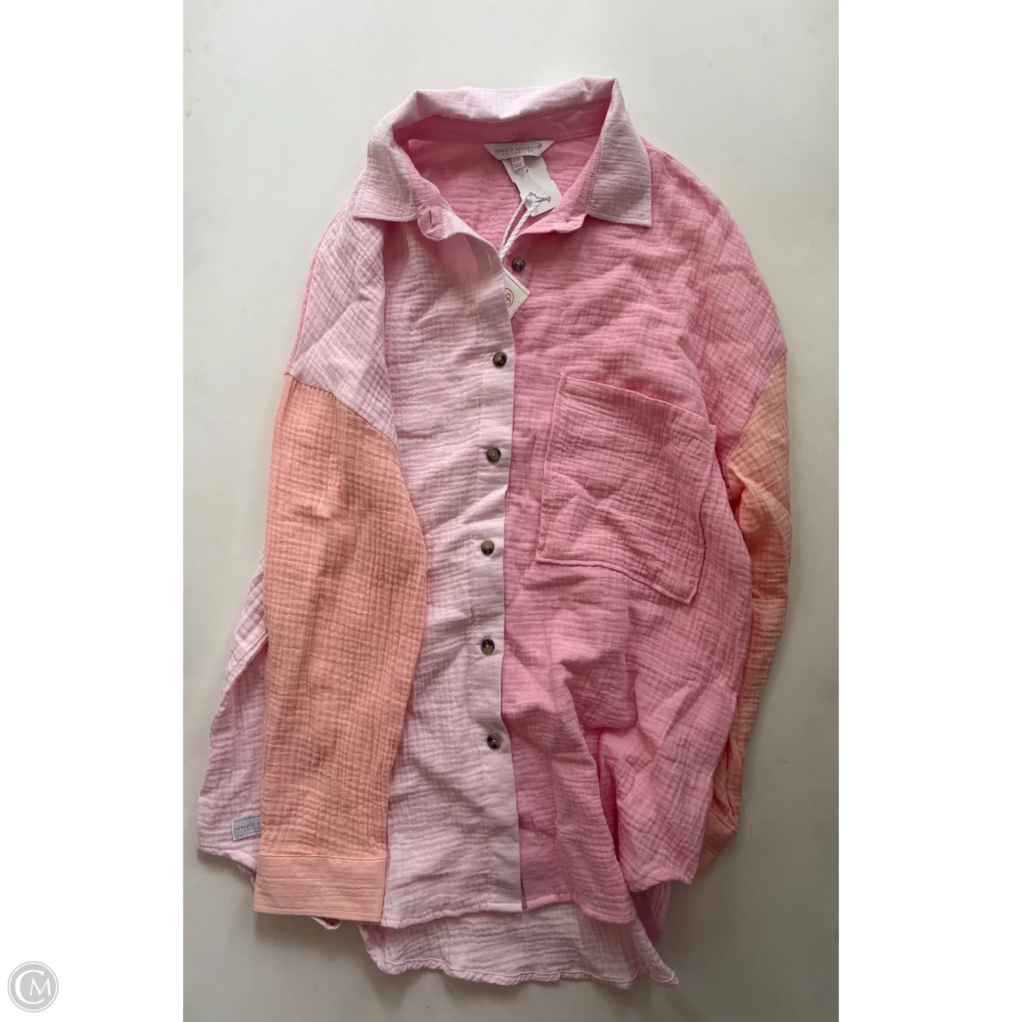 Top Long Sleeve By Simply Southern In Multi-colored, Size: S