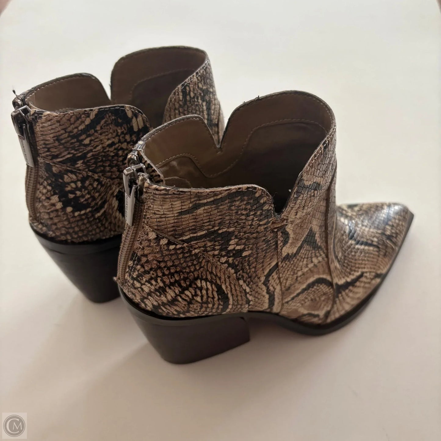 Boots Ankle Heels By Vince Camuto In Animal Print, Size: 6.5