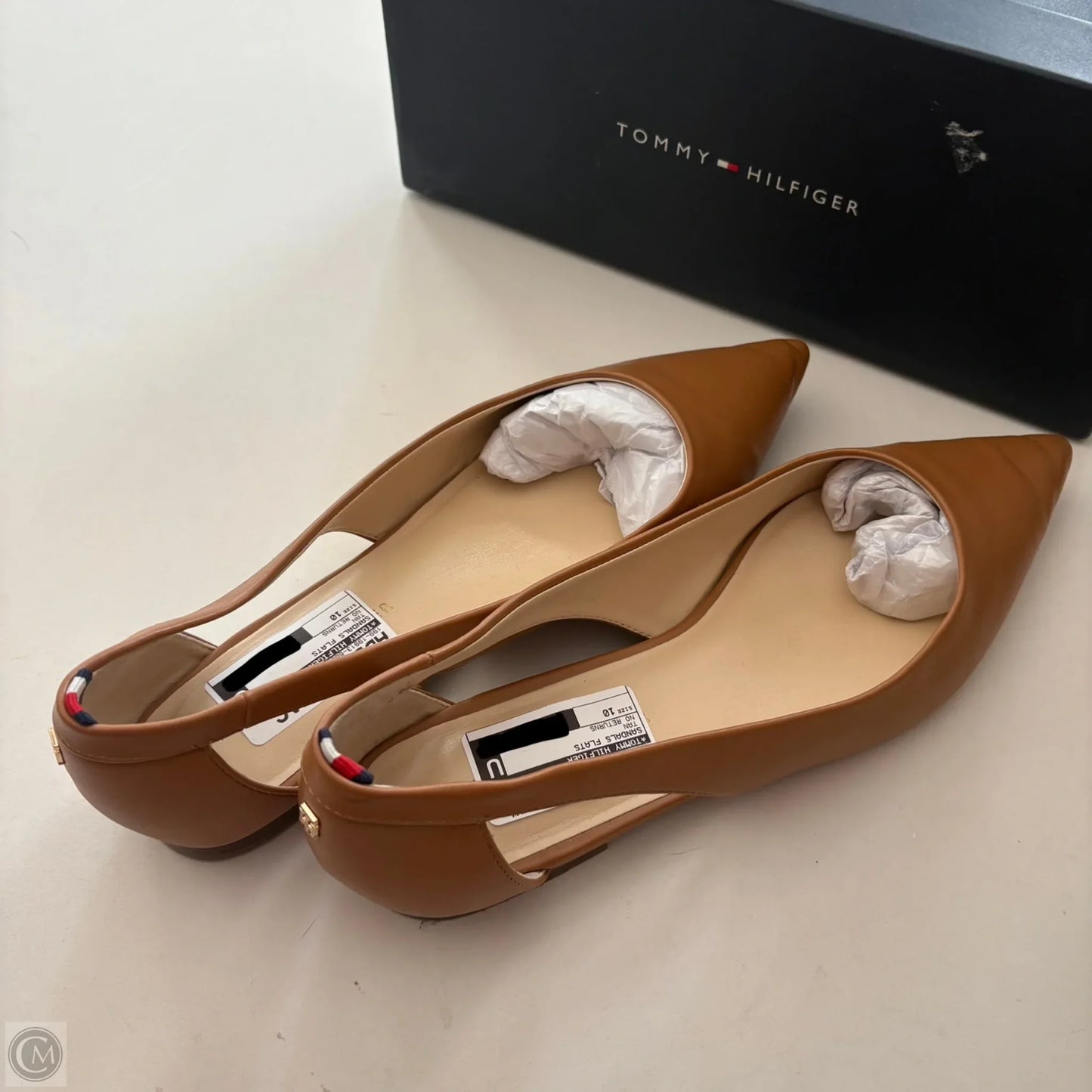Sandals Flats By Tommy Hilfiger In Tan, Size: 10