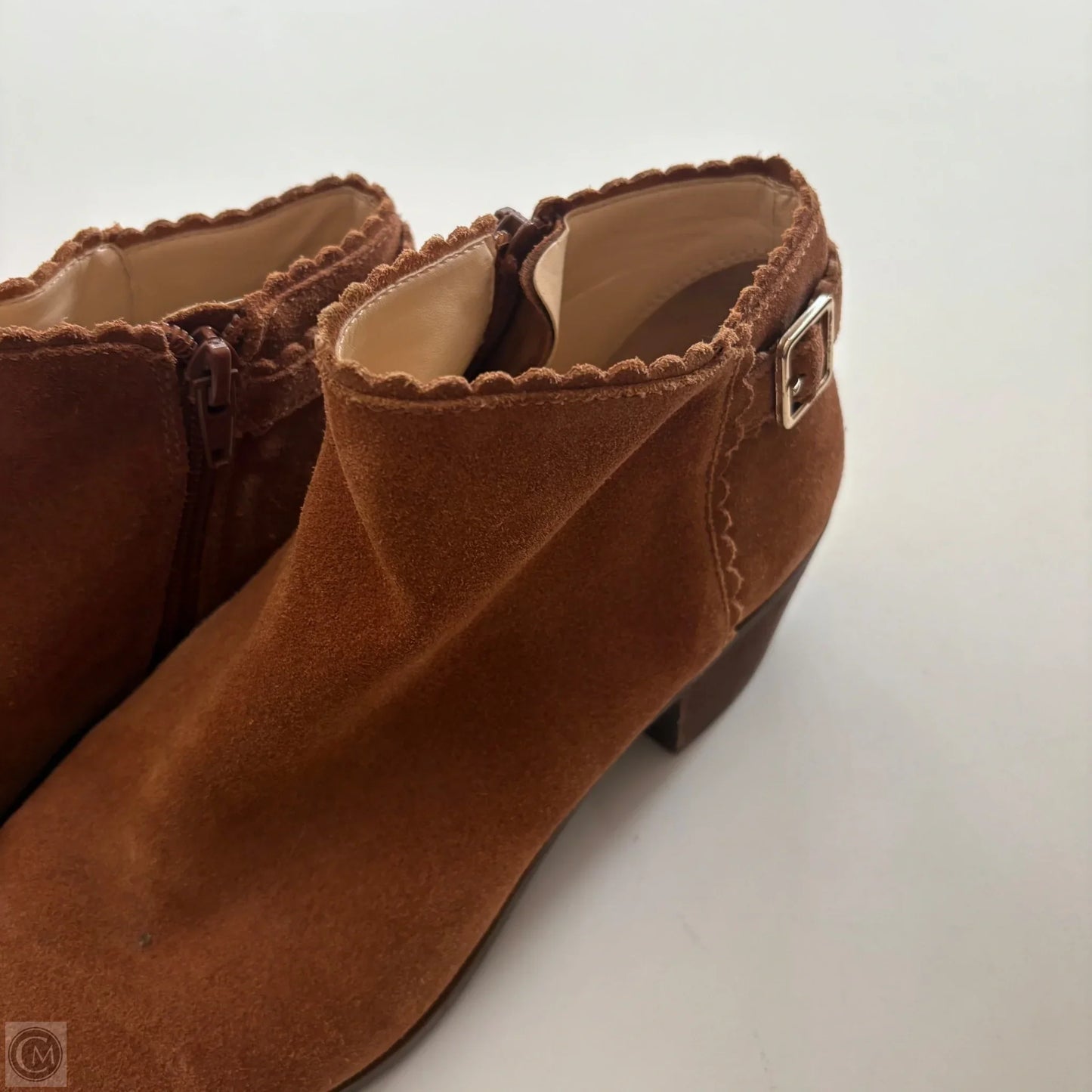 Boots Ankle Heels By Crown And Ivy In Brown, Size: 9