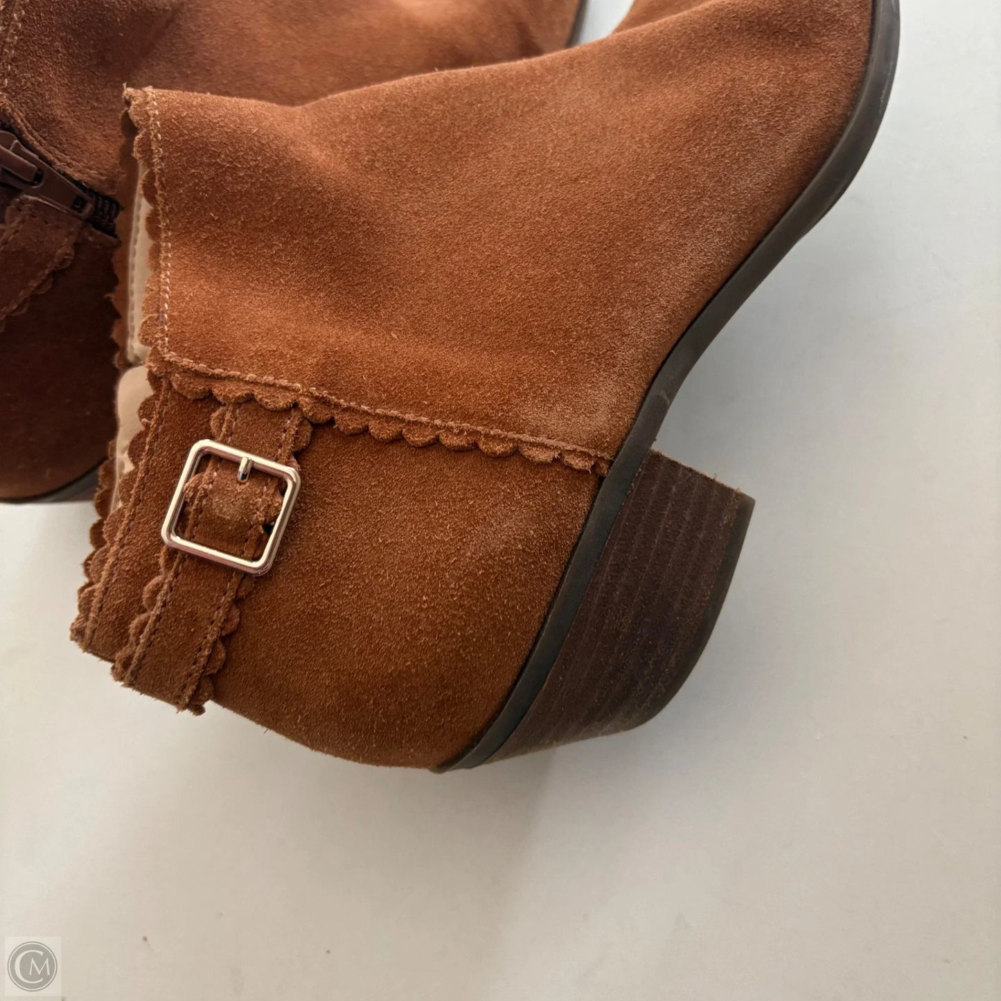 Boots Ankle Heels By Crown And Ivy In Brown, Size: 9