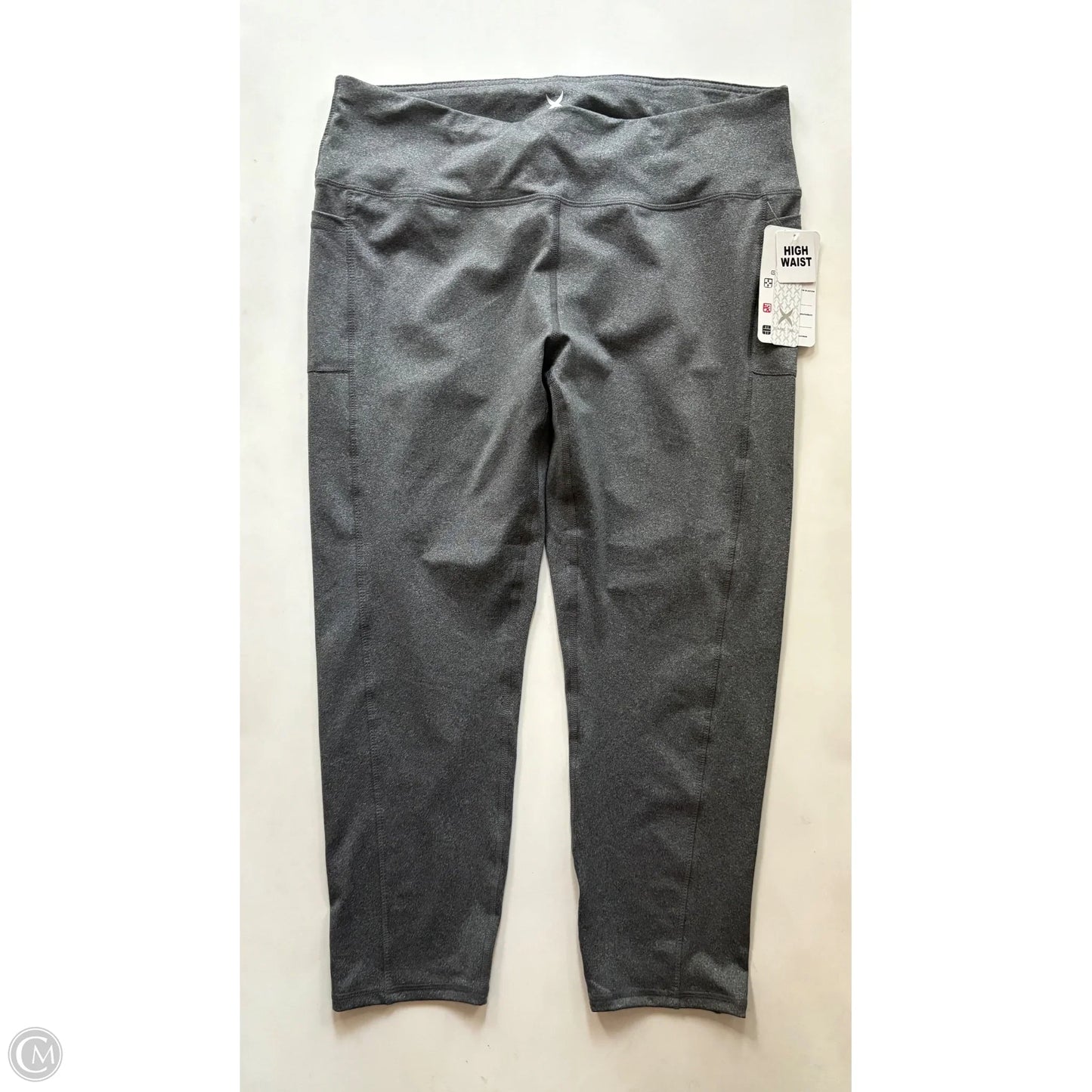 Athletic Leggings By Game Time In Grey, Size: 2x