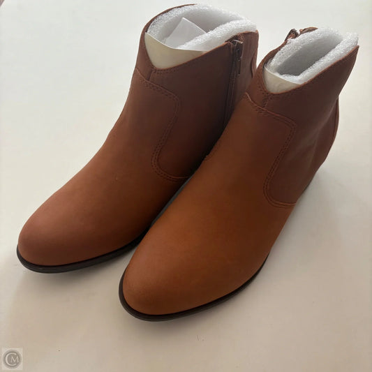 Boots Ankle Heels By Lucky Brand In Brown, Size: 9.5