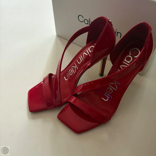 Shoes Heels Kitten By Calvin Klein In Red, Size: 6