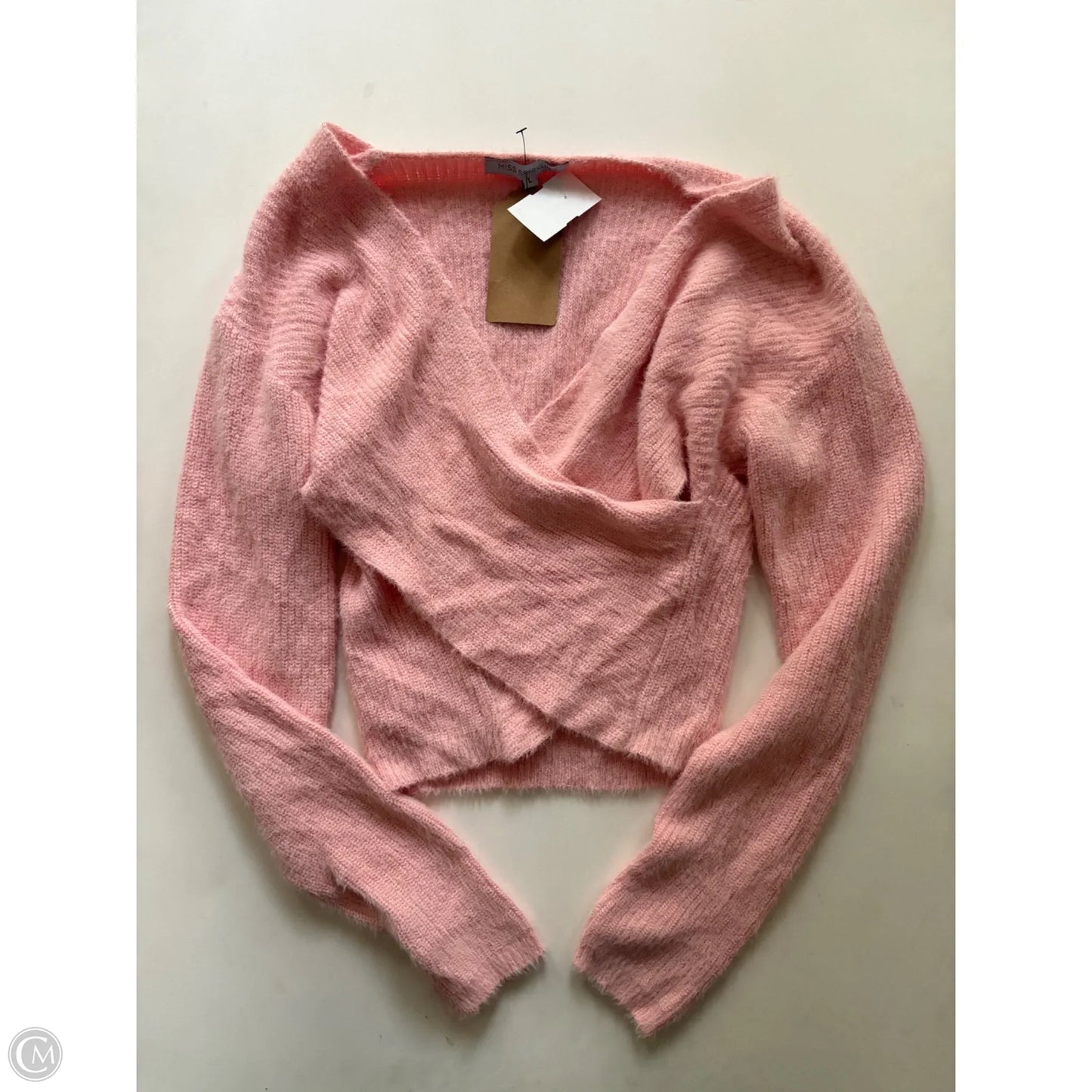 Top Short Sleeve By Ee Some In Pink, Size: L
