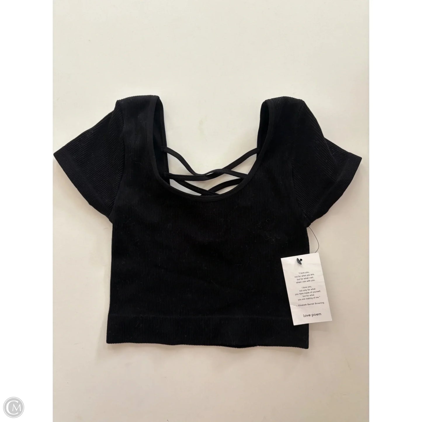 Athletic Top Short Sleeve By Clothes Mentor In Black, Size: S