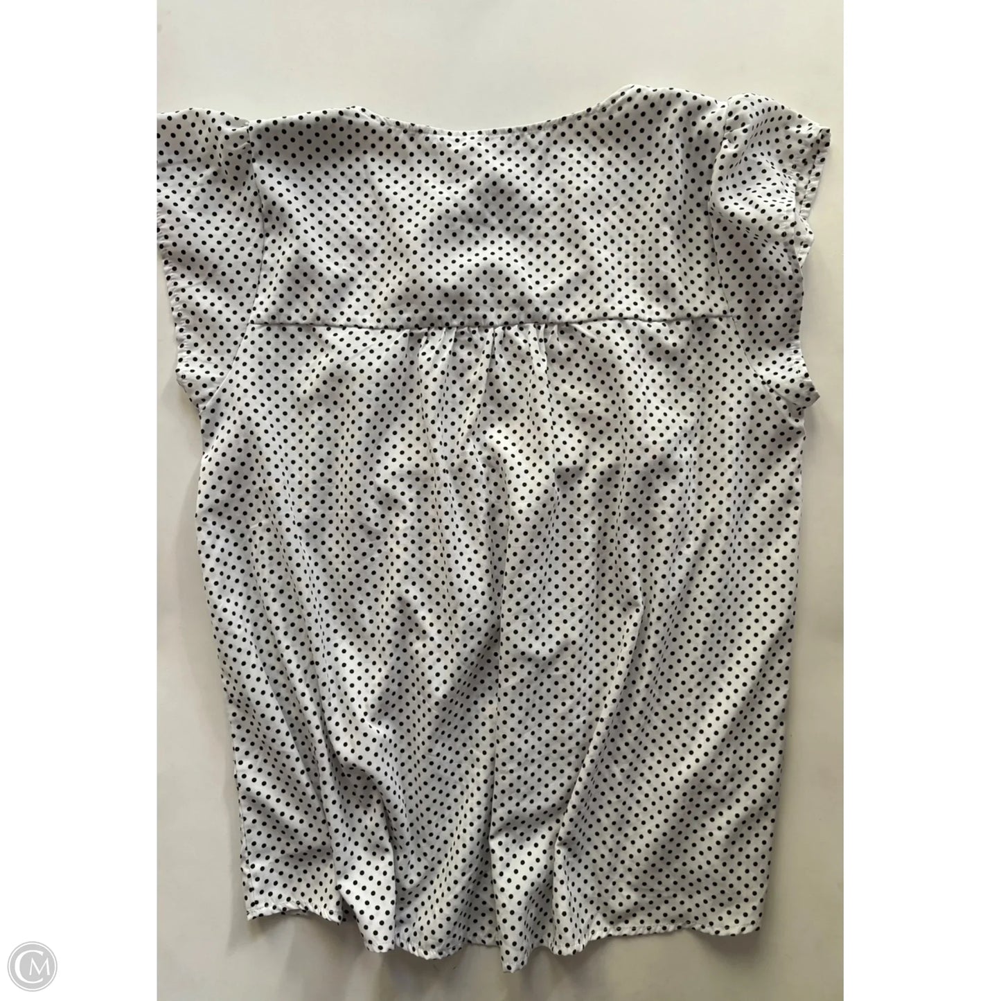 Top Short Sleeve By Savanna Jane In Polkadot Pattern, Size: 1x