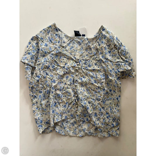 Top Short Sleeve By Gap In Floral Print, Size: L