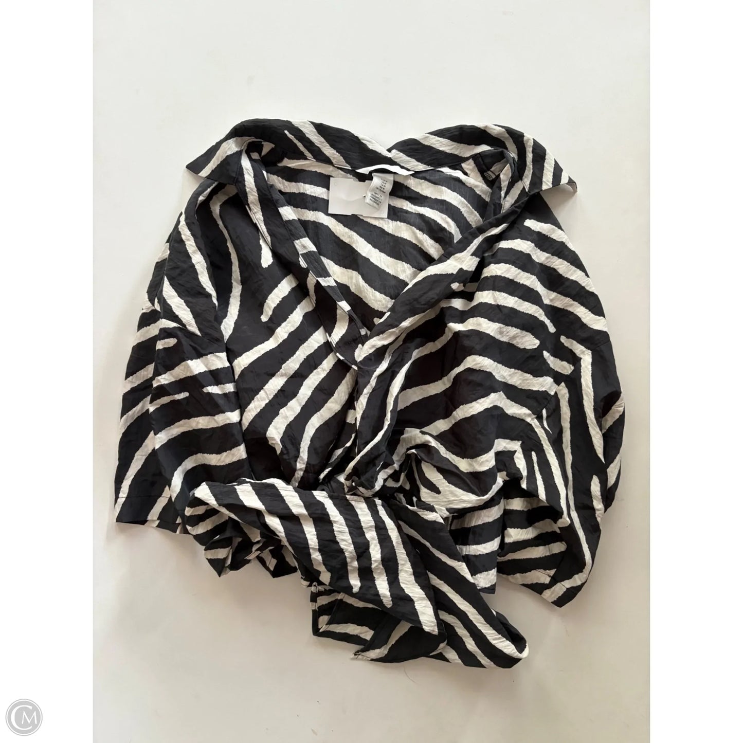 Top Long Sleeve By H&m In Striped Pattern, Size: M