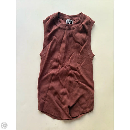 Top Sleeveless By Be Cool In Brown, Size: M