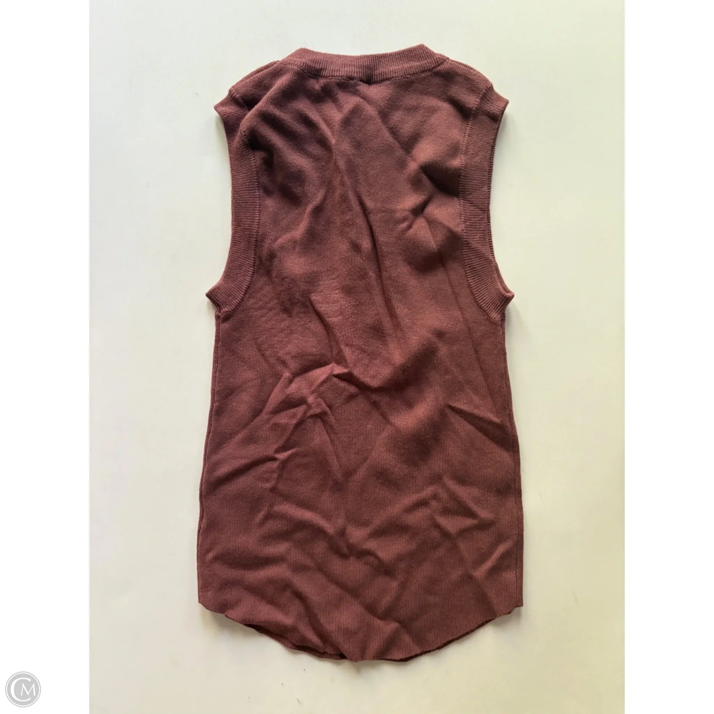 Top Sleeveless By Be Cool In Brown, Size: M