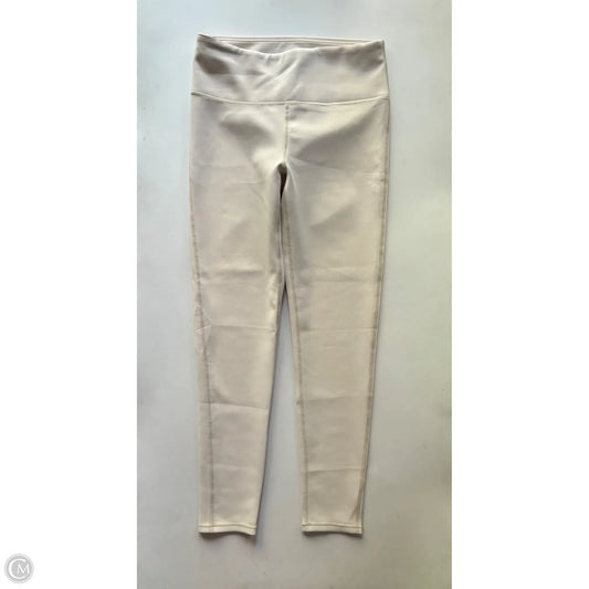 Athletic Leggings By Mono B In Cream, Size: L
