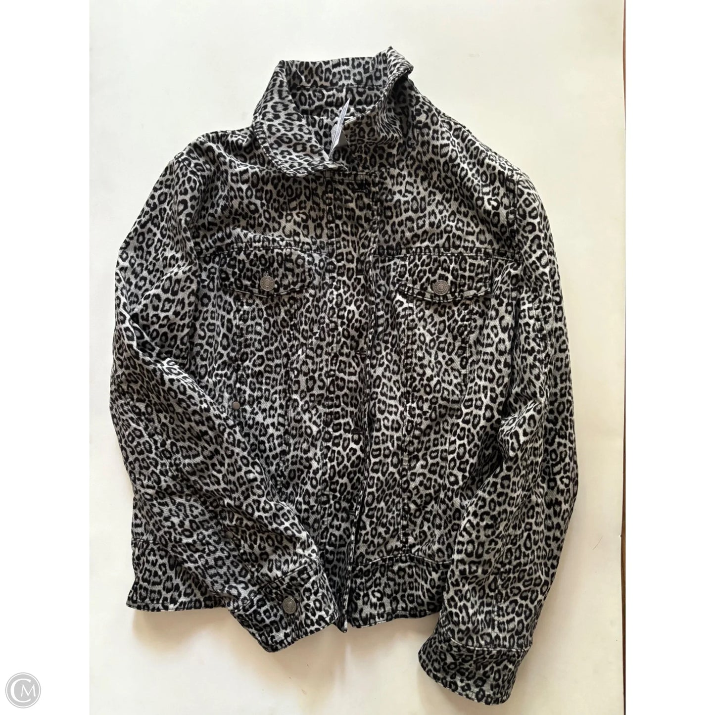 Jacket Moto By Chicos In Animal Print, Size: M