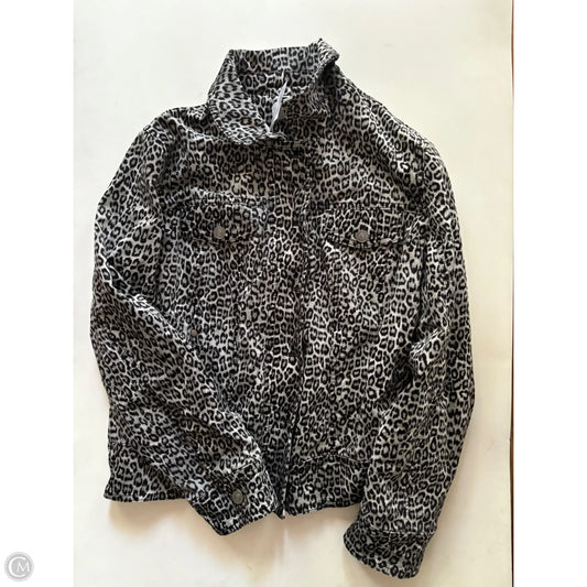 Jacket Moto By Chicos In Animal Print, Size: M