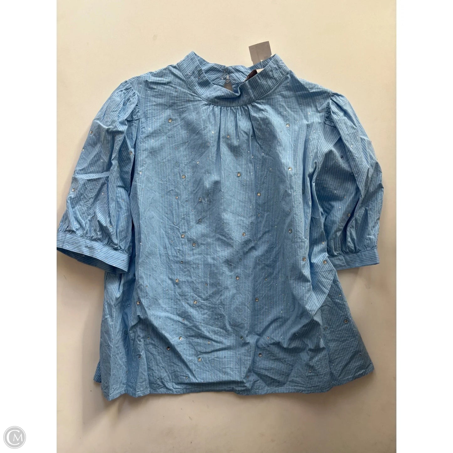 Top Short Sleeve By Loft In Blue, Size: M