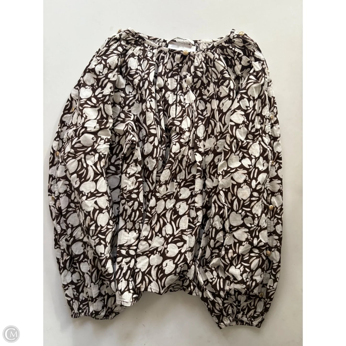 Top Short Sleeve By Loft In Brown, Size: M