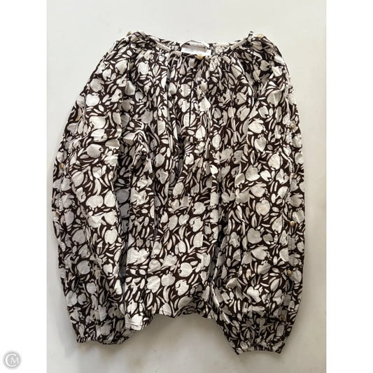 Top Short Sleeve By Loft In Brown, Size: M