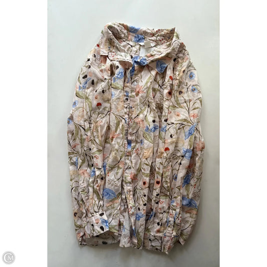 Top Long Sleeve By H&m In Floral Print, Size: Xl