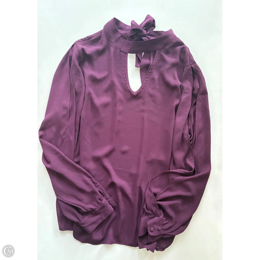 Blouse Long Sleeve By Torrid In Maroon, Size: 1x