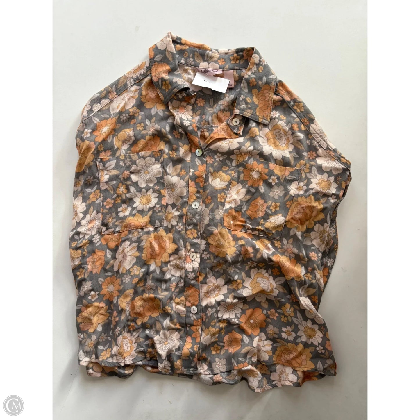 Top Short Sleeve By Willow & Root In Floral Print, Size: S