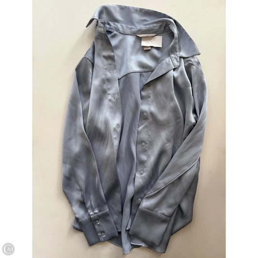 Blouse Long Sleeve By H&m In Blue, Size: Xs