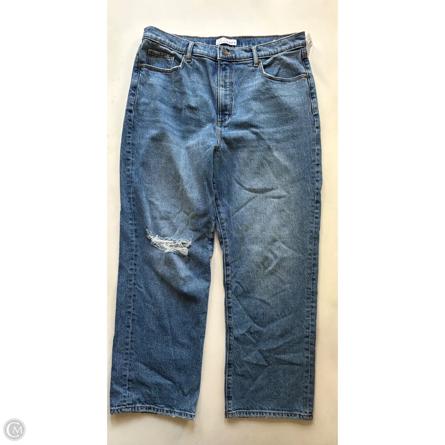 Jeans Straight By Loft In Blue, Size: 12