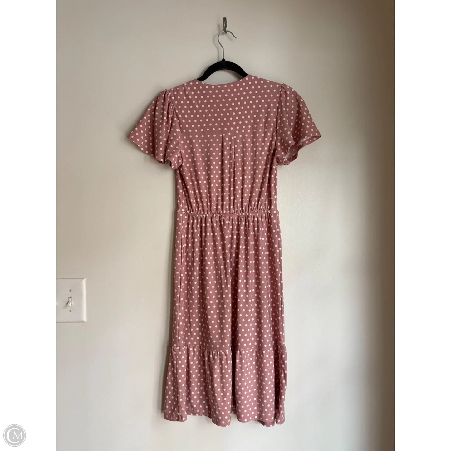 Dress Casual Midi By Monteau In Polkadot Pattern, Size: S