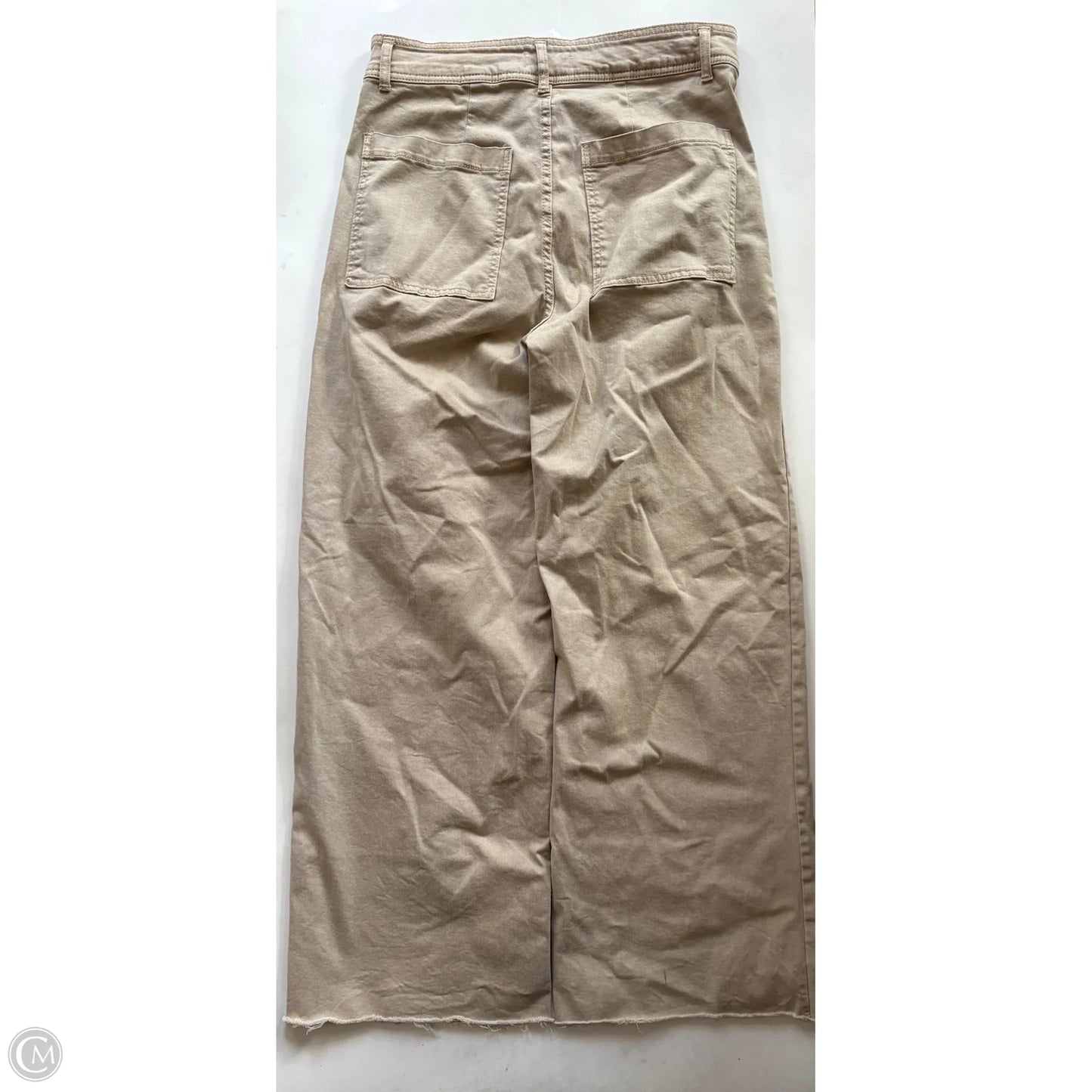 Jeans Wide Leg By Oat In Tan, Size: 12