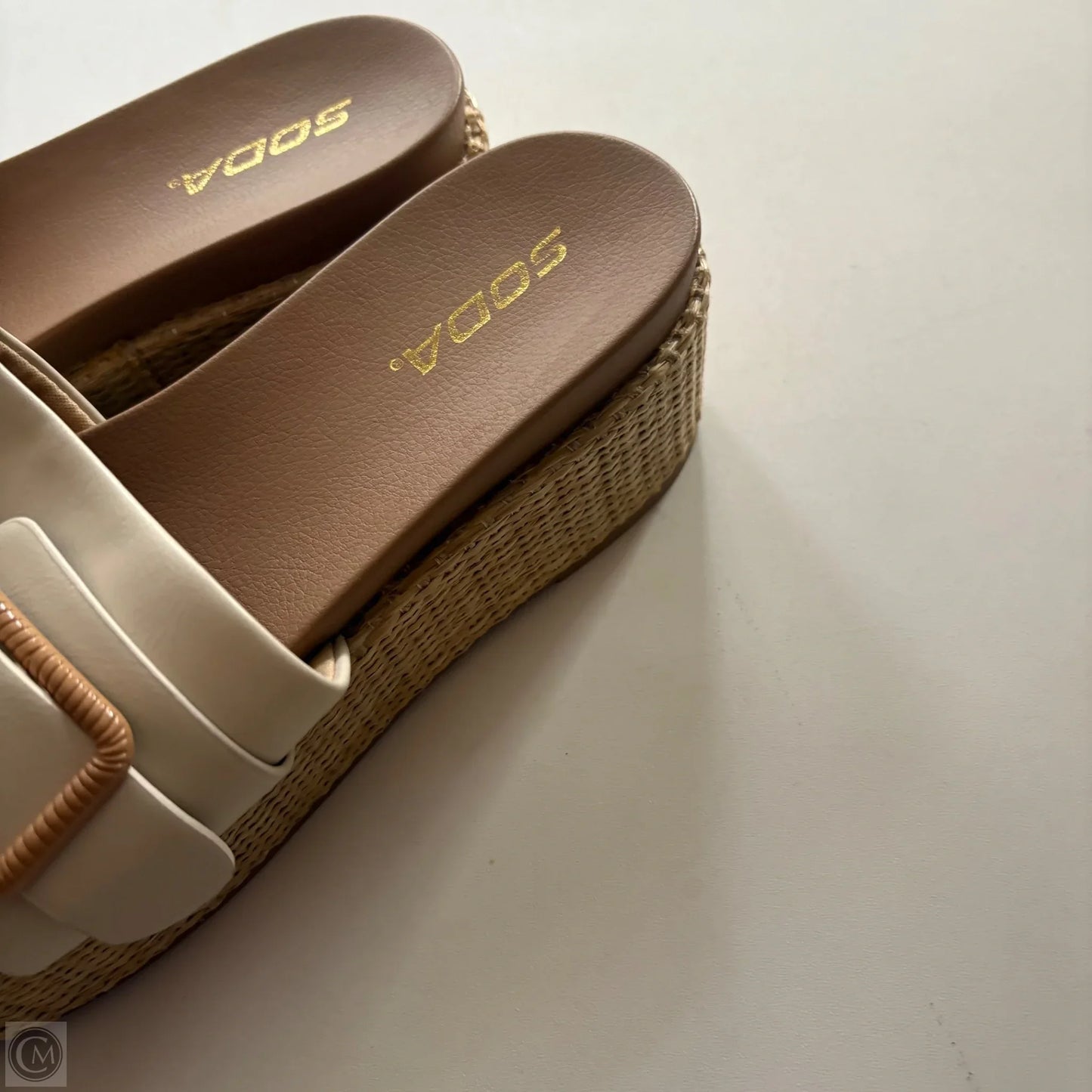 Shoes Heels Block By Soda In Cream, Size: 8