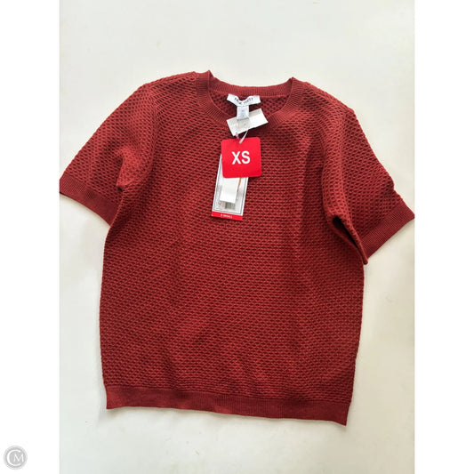 Sweater Short Sleeve By Nine West Apparel In Brown, Size: Xs