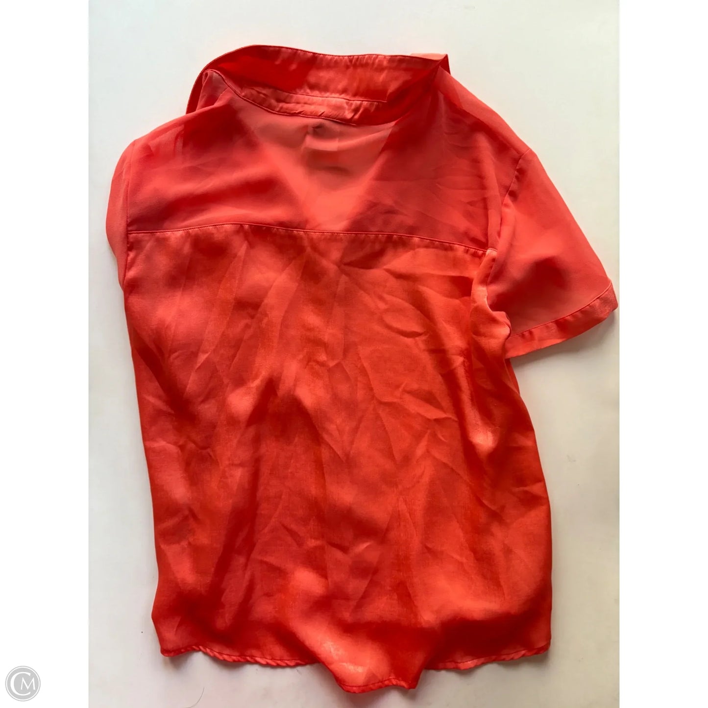 Top Short Sleeve By Dkny In Orange, Size: Xl