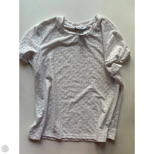 Top Short Sleeve By Nine West Apparel In White, Size: Xl
