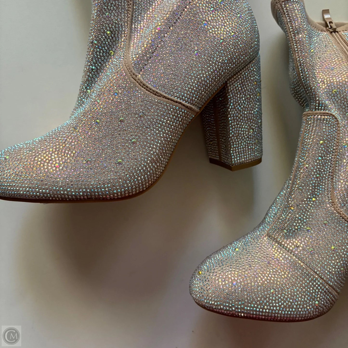 Boots Ankle Flats By Torrid In Silver & Tan, Size: 11