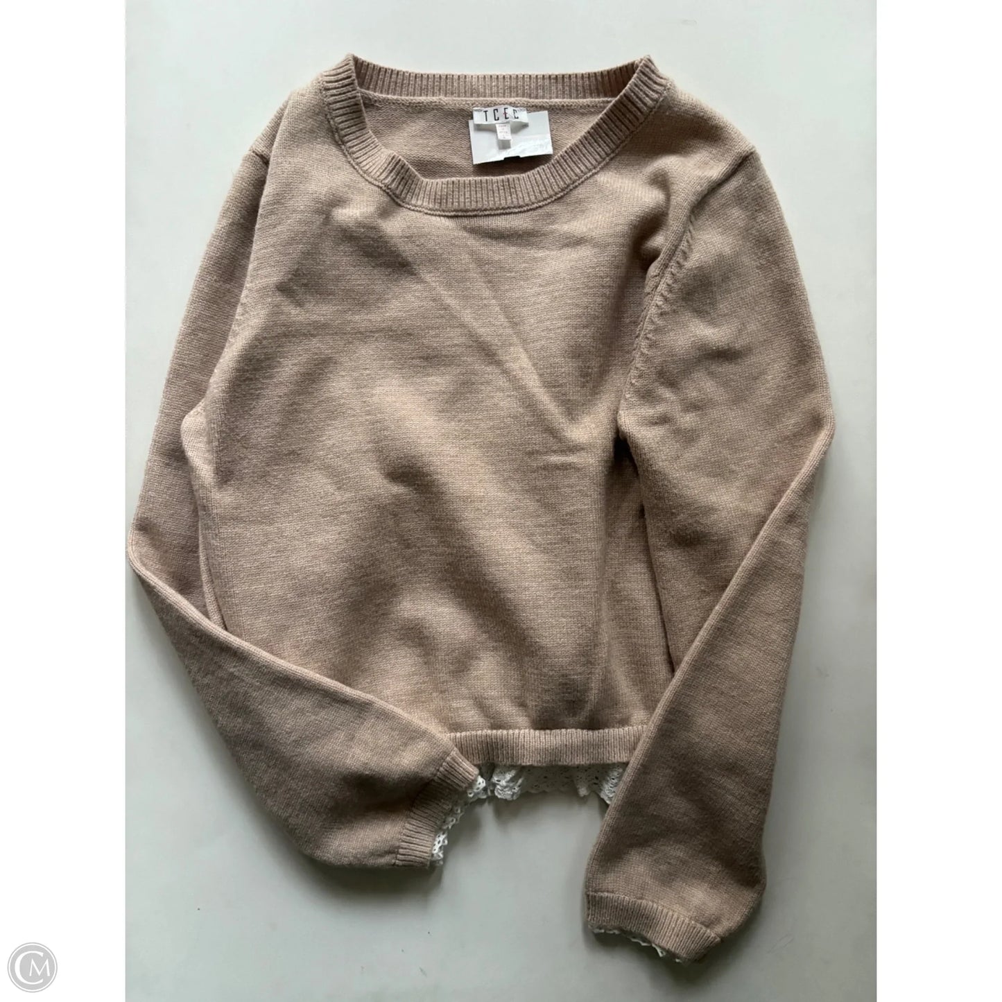 Sweater By Tcec In Tan, Size: L