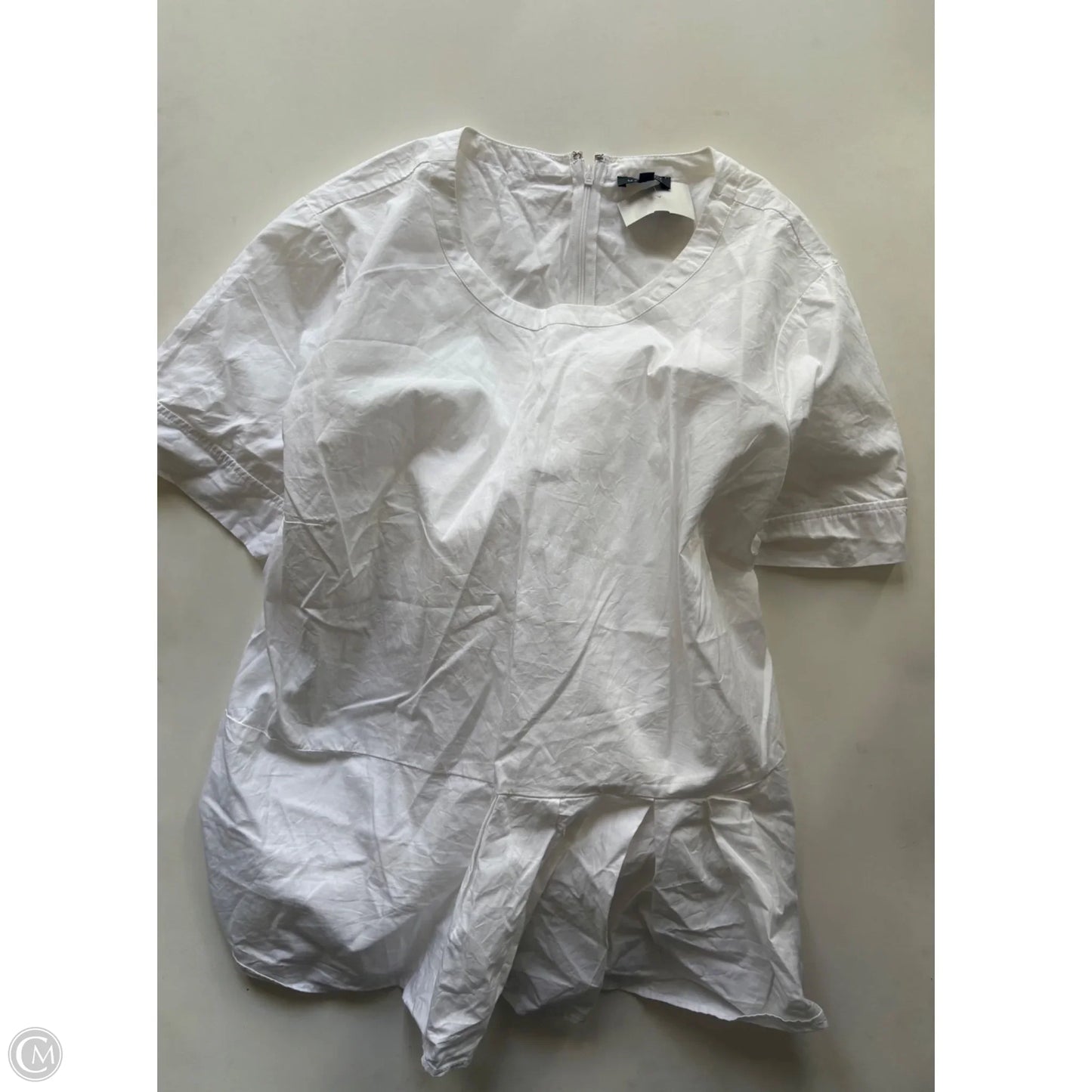 Top Short Sleeve By Madison In White, Size: 2x