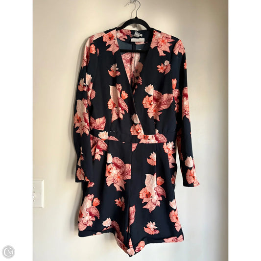Romper By H&m In Floral Print, Size: L