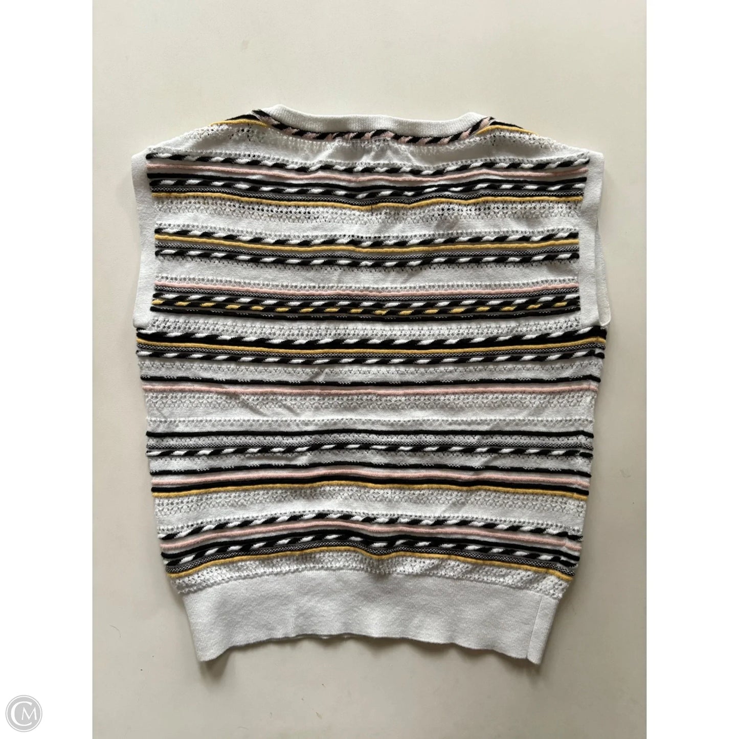 Vest Sweater By White House Black Market In Striped Pattern, Size: S