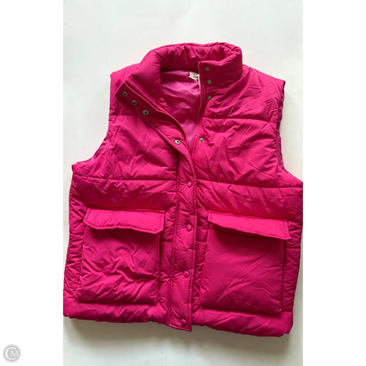 Vest Puffer & Quilted By Vine & Love In Pink, Size: L