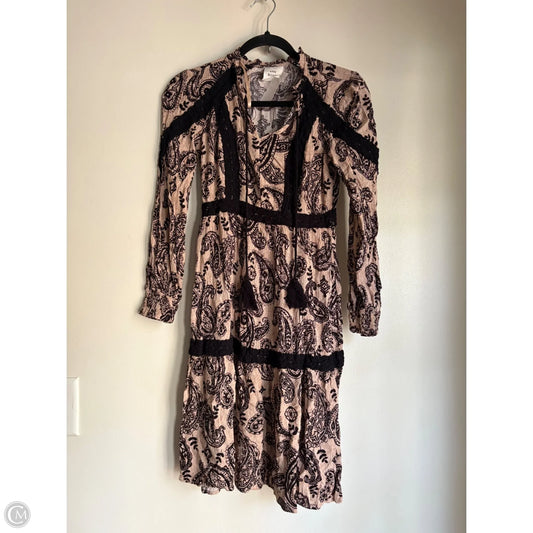 Dress Casual Midi By Knox Rose In Brown, Size: Xs