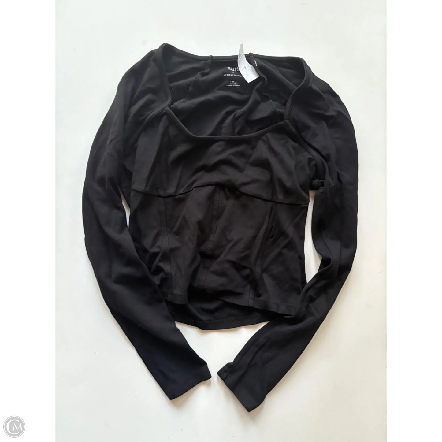 Top Long Sleeve By Maeve In Black, Size: S
