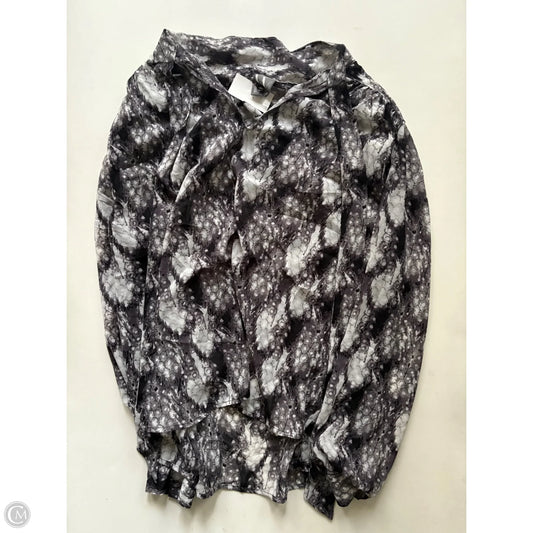 Blouse Long Sleeve By Worthington In Grey